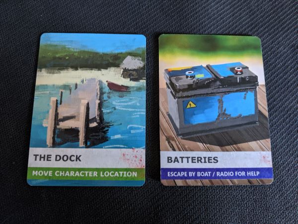 Move Character Dock card, Equipment Batteries Card
